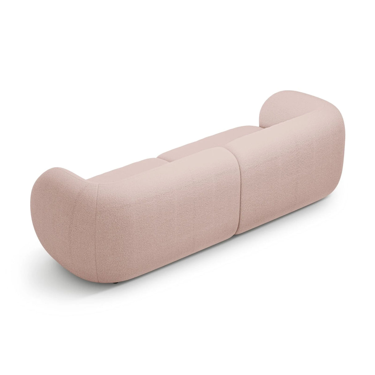 Kate 4-Sitzer Sofa mit Bezug aus Boucle (Baloo 2072) in Puderrosa, 243x99 cm – Bild 3