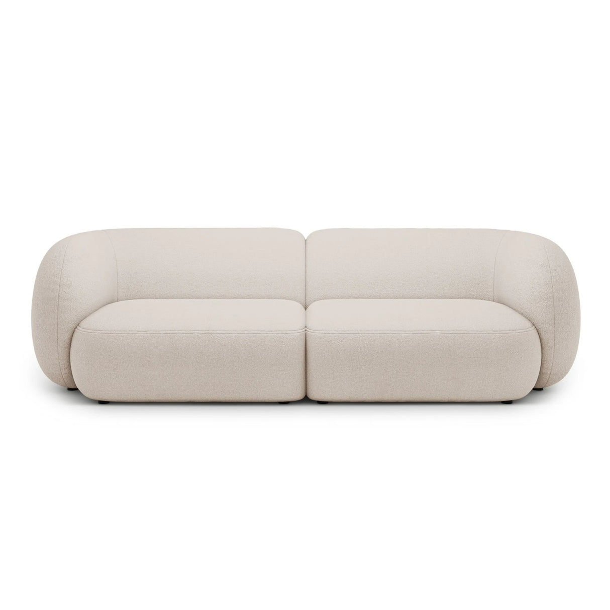 Kate 4-Sitzer Sofa mit Bezug aus Boucle (Baloo 2074) in Beige, 243x99 cm – Bild 1