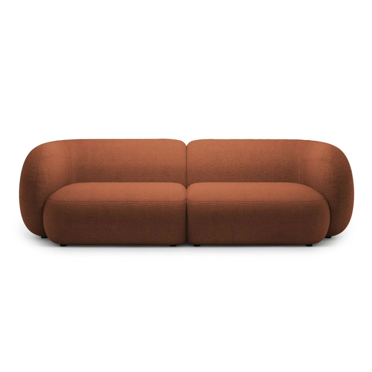Kate 4-Sitzer Sofa mit Bezug aus Boucle (Baloo 2078) in Terrakotta, 243x99 cm – Bild 1