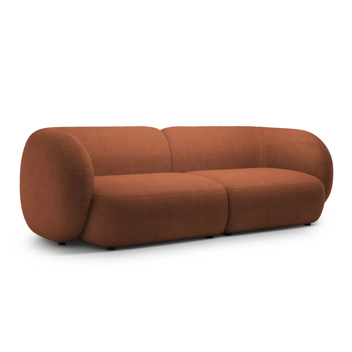 Kate 4-Sitzer Sofa mit Bezug aus Boucle (Baloo 2078) in Terrakotta, 243x99 cm – Bild 2
