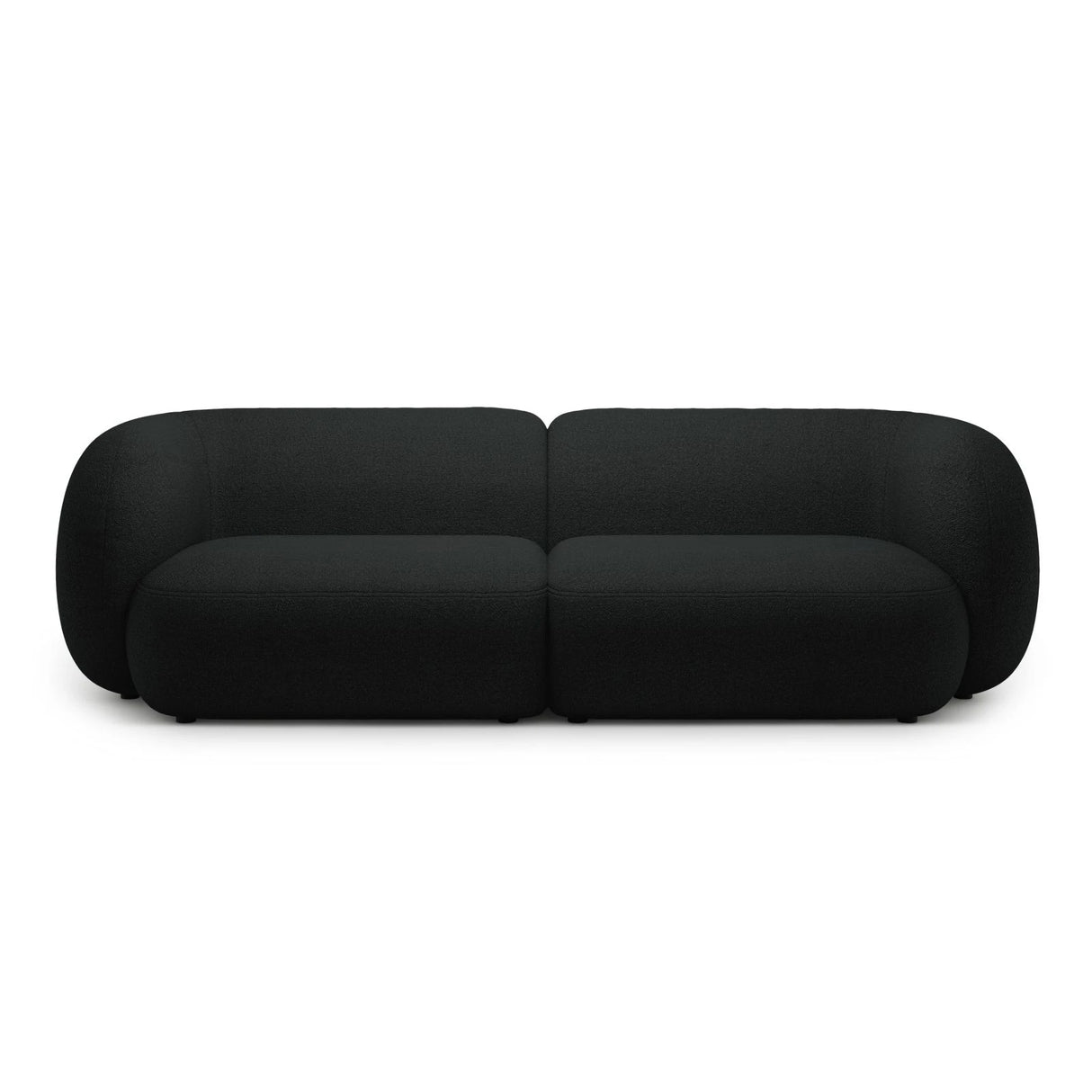 Kate 4-Sitzer Sofa mit Bezug aus Boucle (Baloo 2082) in Schwarz, 243x99 cm – Bild 1