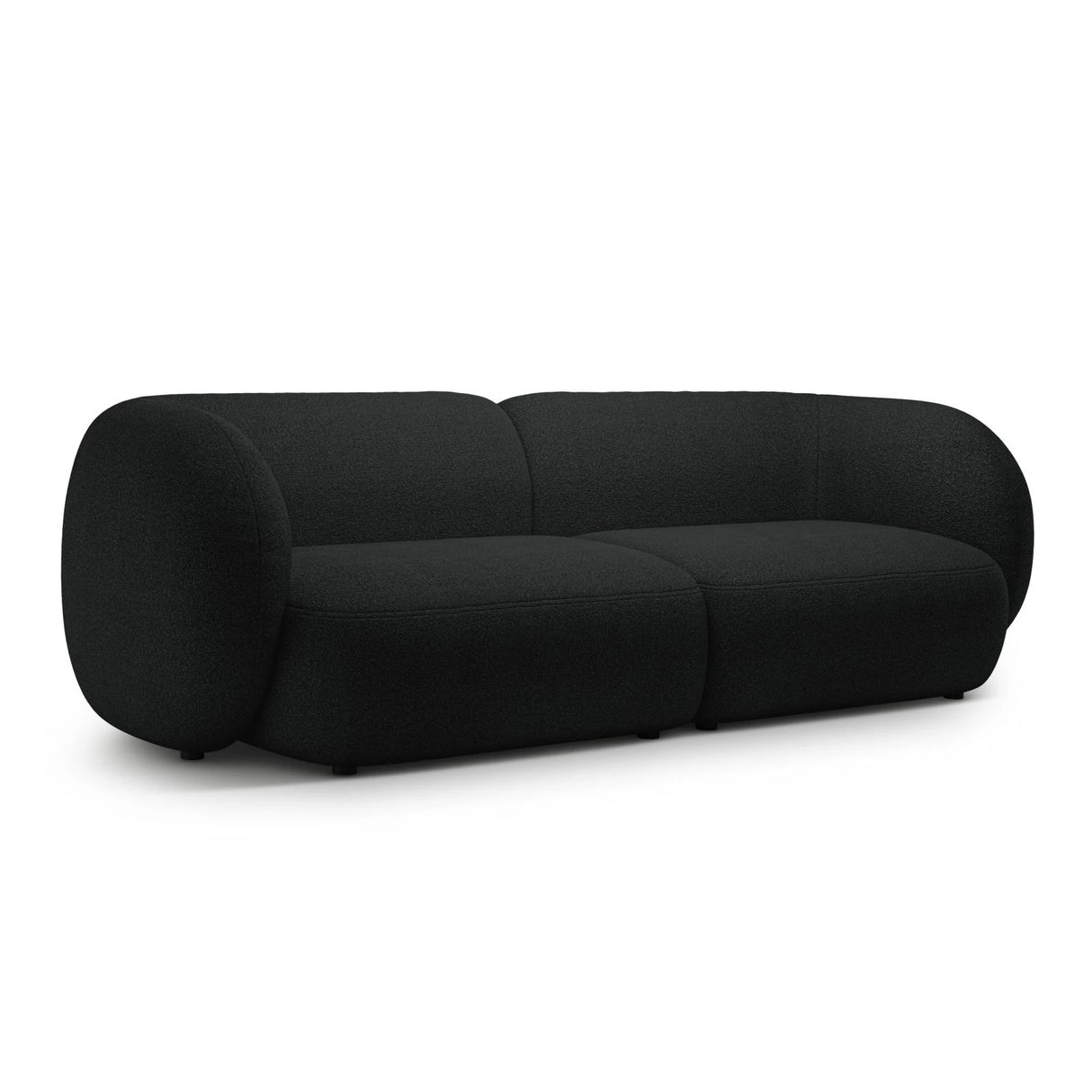 Kate 4-Sitzer Sofa mit Bezug aus Boucle (Baloo 2082) in Schwarz, 243x99 cm – Bild 2
