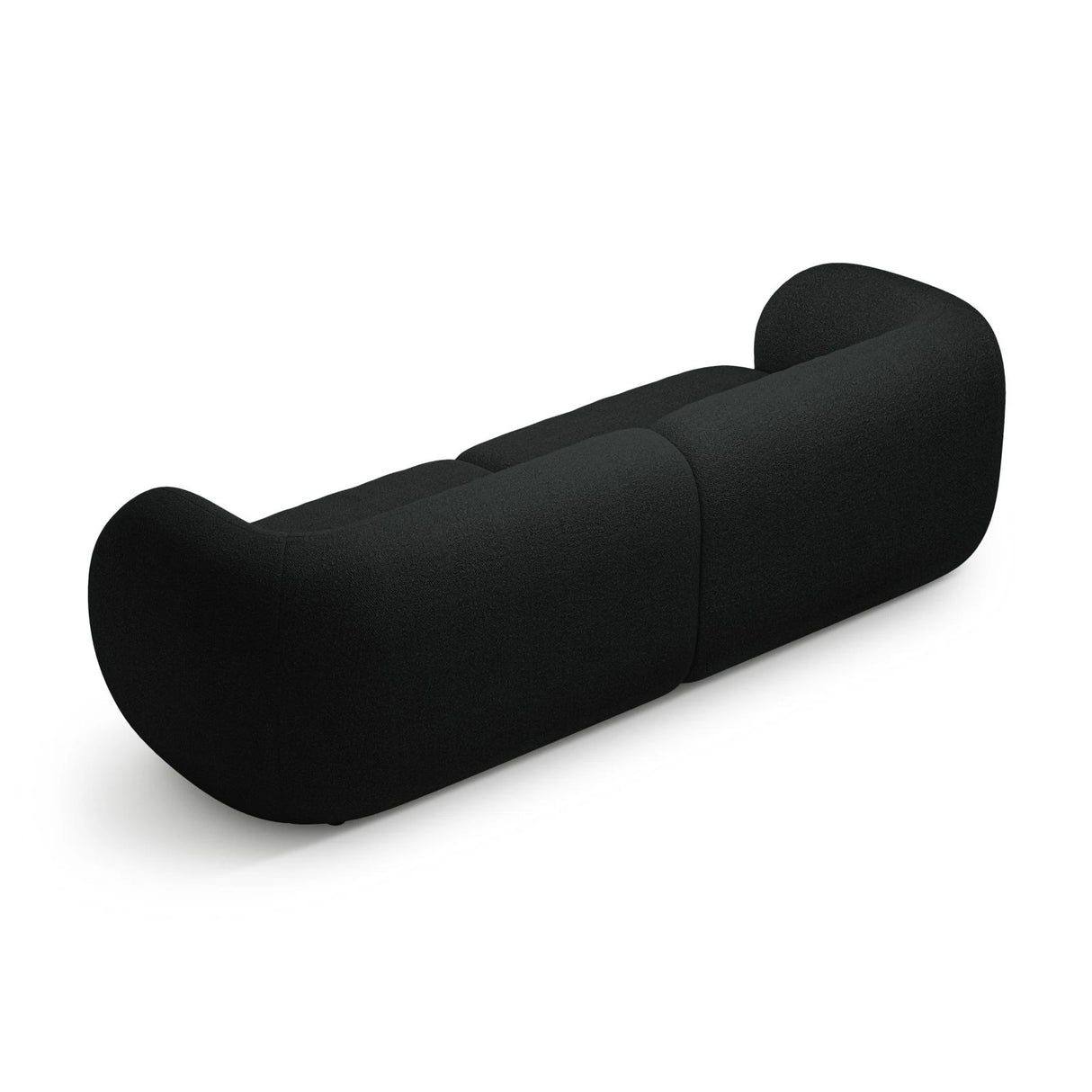 Kate 4-Sitzer Sofa mit Bezug aus Boucle (Baloo 2082) in Schwarz, 243x99 cm – Bild 3