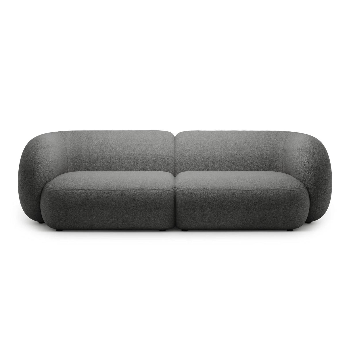 Kate 4-Sitzer Sofa mit Bezug aus Boucle (Baloo 2083) in Dunkelgrau, 243x99 cm – Bild 1