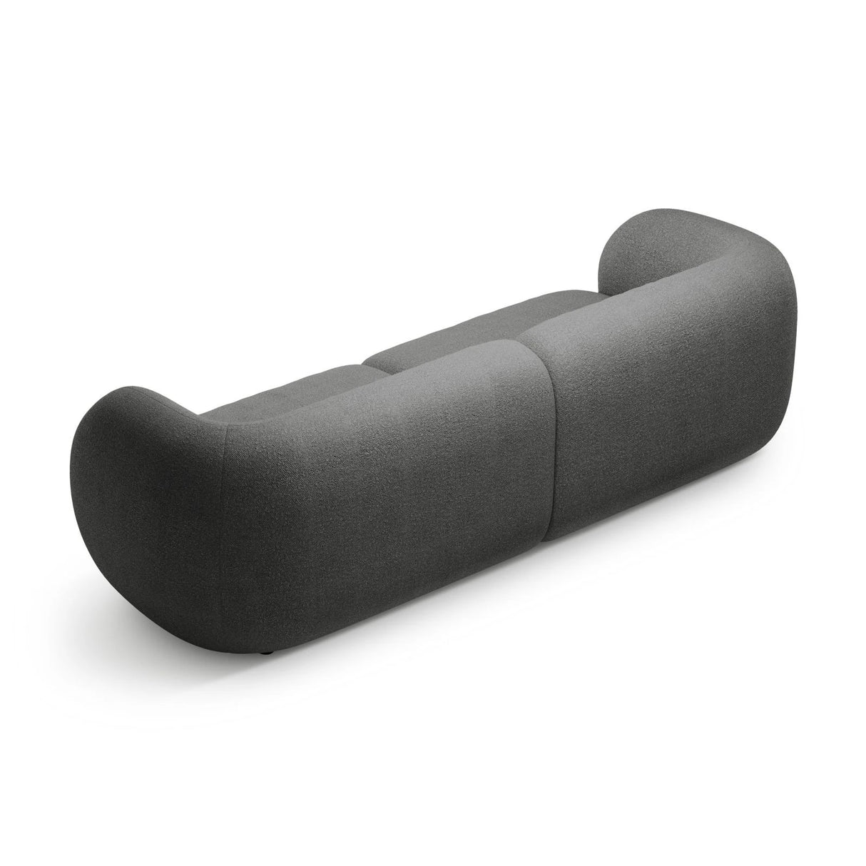 Kate 4-Sitzer Sofa mit Bezug aus Boucle (Baloo 2083) in Dunkelgrau, 243x99 cm – Bild 3