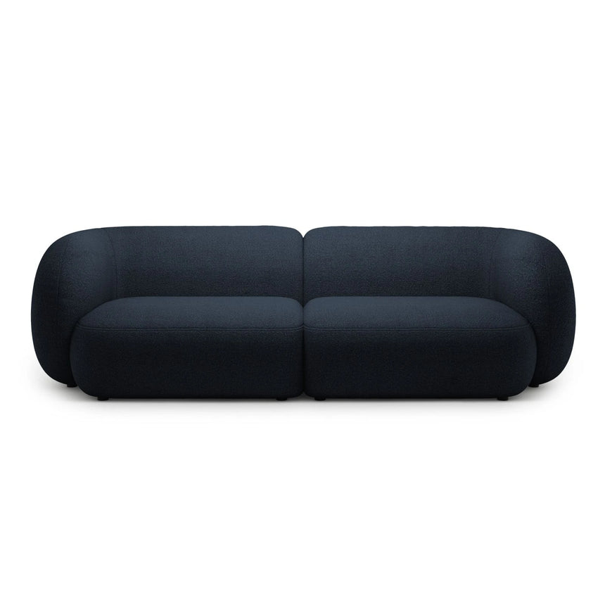 Kate 4-Sitzer Sofa mit Bezug aus Boucle (Baloo 2088) in Dunkelblau, 243x99 cm – Bild 1