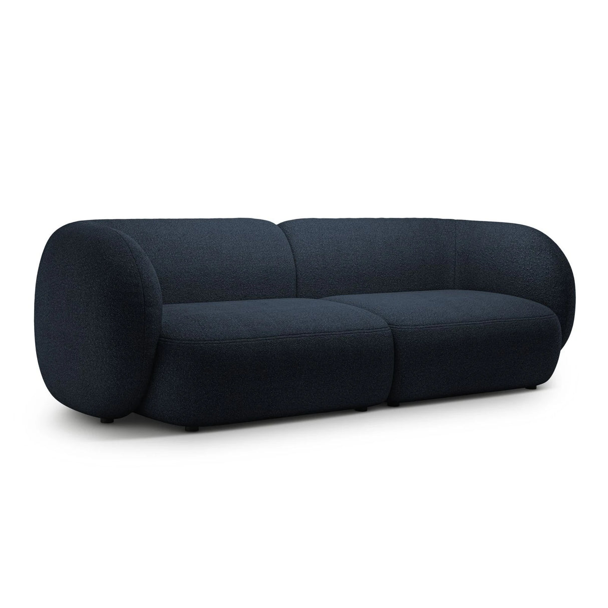 Kate 4-Sitzer Sofa mit Bezug aus Boucle (Baloo 2088) in Dunkelblau, 243x99 cm – Bild 2