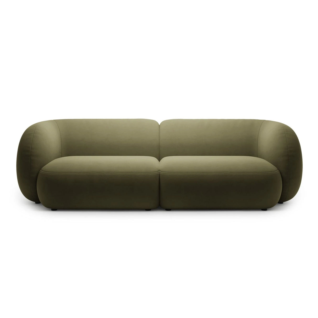 Kate 4-Sitzer Sofa mit Bezug aus Samt (Salvador 08) in Grün, 243x99 cm – Bild 1