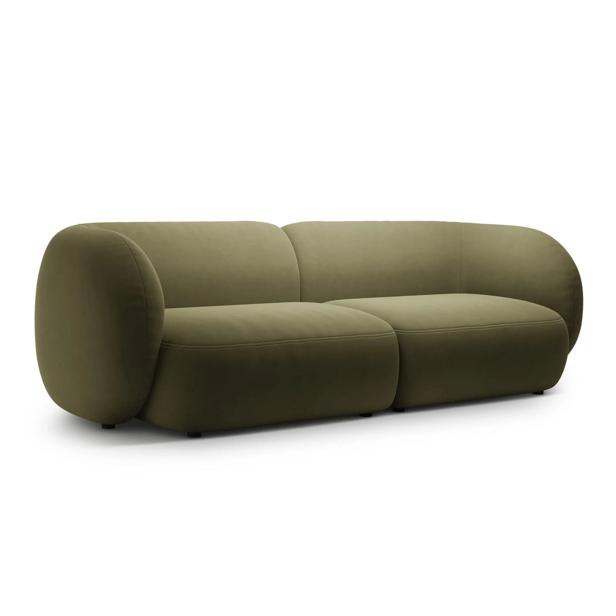 Kate 4-Sitzer Sofa mit Bezug aus Samt (Salvador 08) in Grün, 243x99 cm – Bild 2