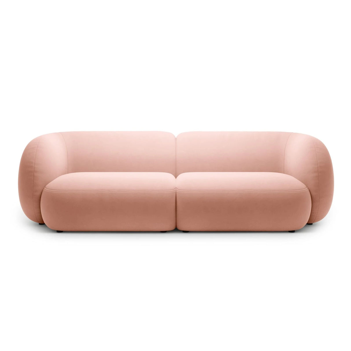 Kate 4-Sitzer Sofa mit Bezug aus Samt (Salvador 11) in Rosa, 243x99 cm – Bild 1
