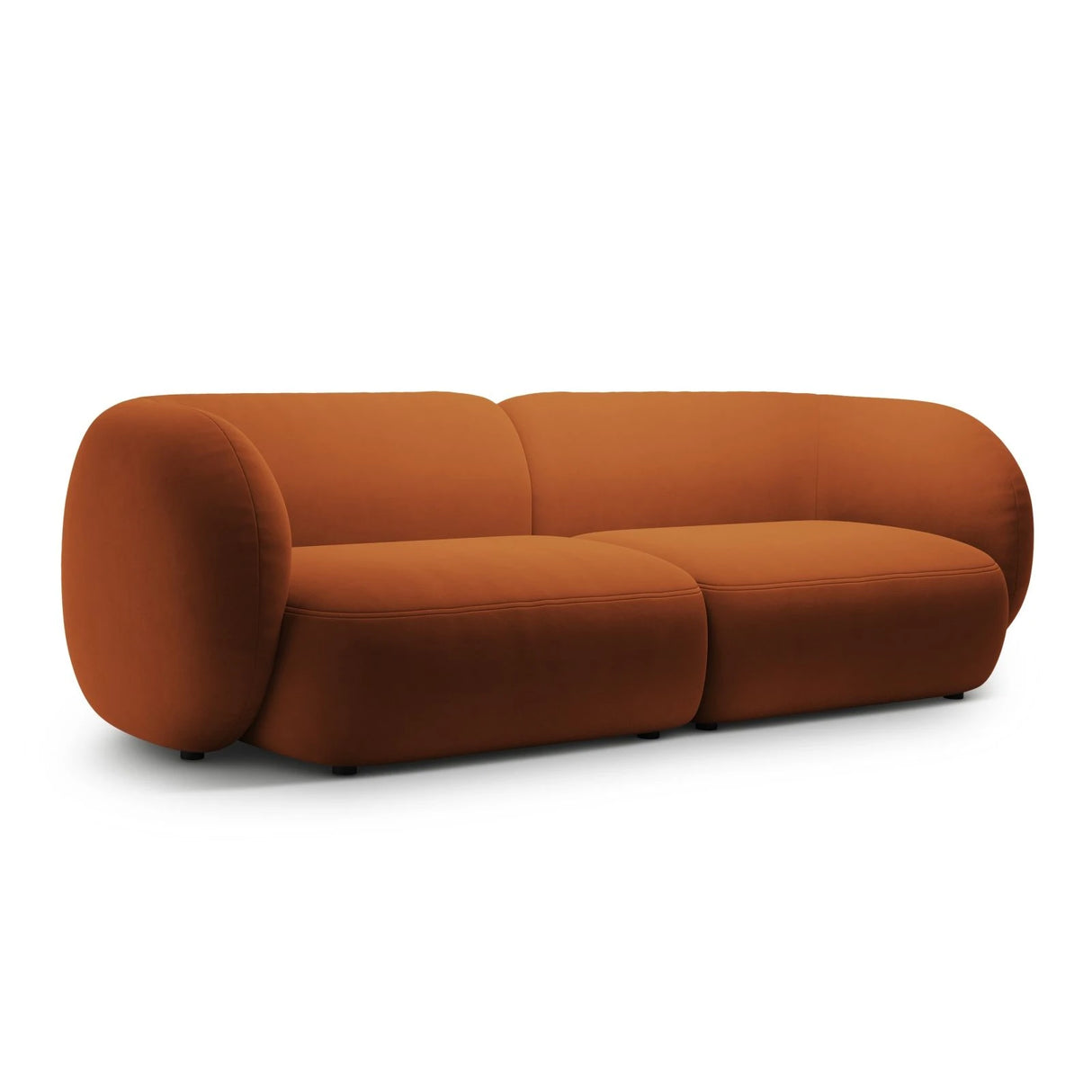 Kate 4-Sitzer Sofa mit Bezug aus Samt (Salvador 14) in Terrakotta, 243x99 cm – Bild 2