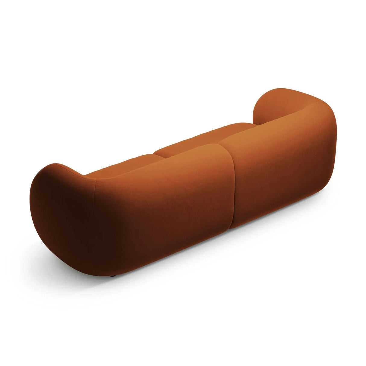 Kate 4-Sitzer Sofa mit Bezug aus Samt (Salvador 14) in Terrakotta, 243x99 cm – Bild 3