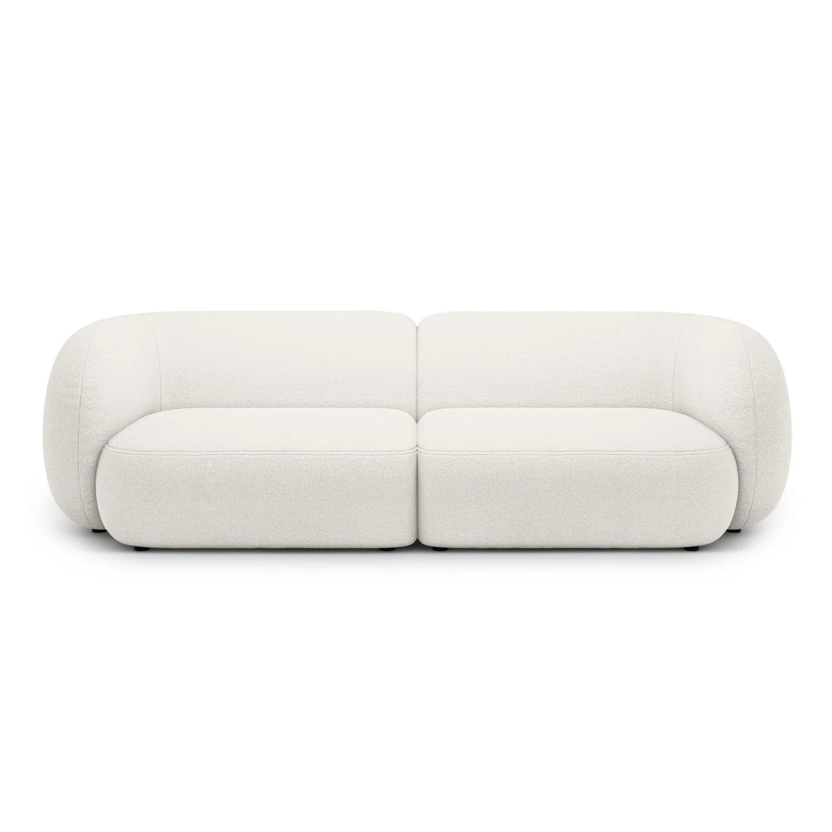 Kate 4-Sitzer Sofa mit Bezug aus Samt, Strukturstoff oder Boucle, 243x99 cm – Bild 1