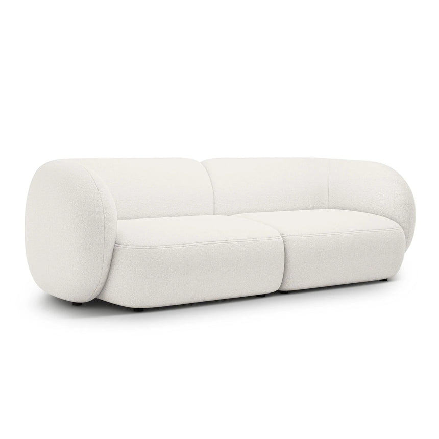 Kate 4-Sitzer Sofa mit Bezug aus Samt, Strukturstoff oder Boucle, 243x99 cm – Bild 2