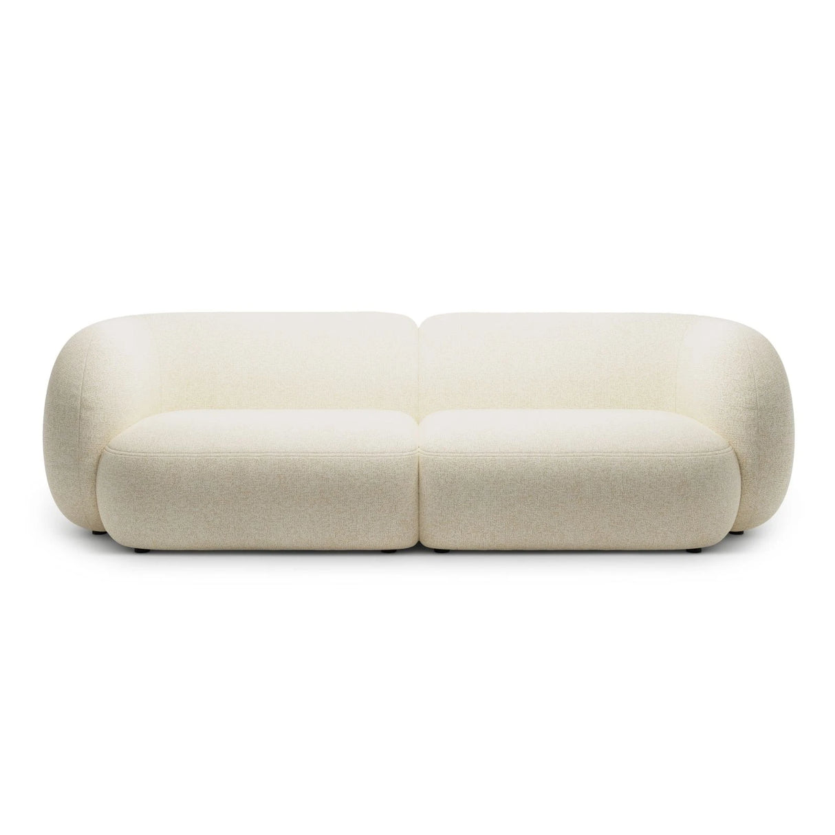 Kate 4-Sitzer Sofa mit Bezug aus Strukturierter Stoff (Puente 03) in Hellbeige melange, 243x99 cm – Bild 1