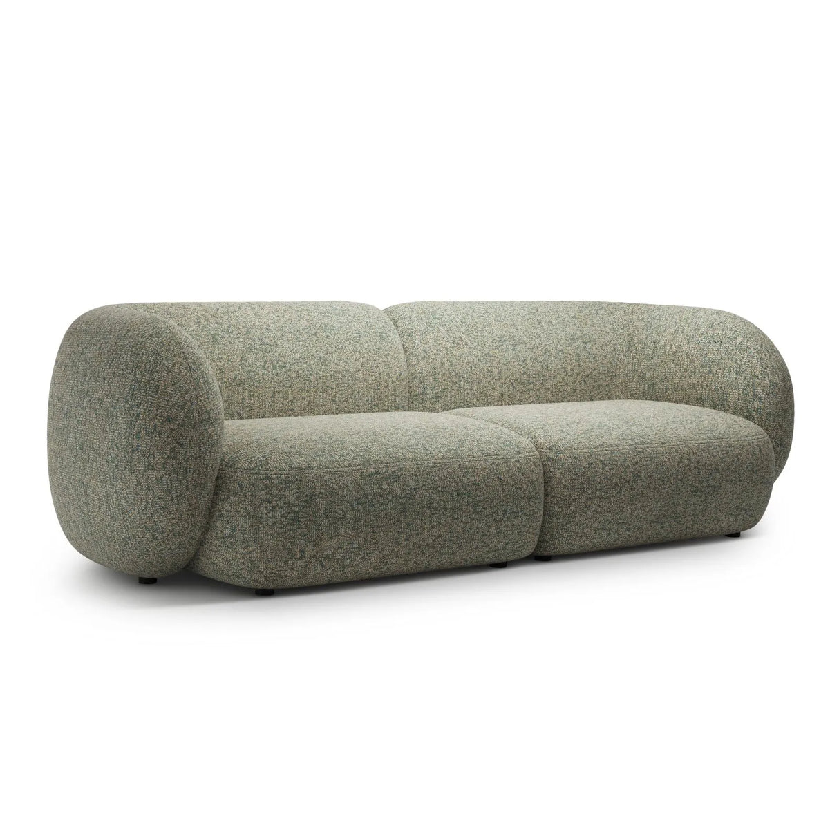 Kate 4-Sitzer Sofa mit Bezug aus Strukturierter Stoff (Puente 33) in Moss Green Melange, 243x99 cm – Bild 2