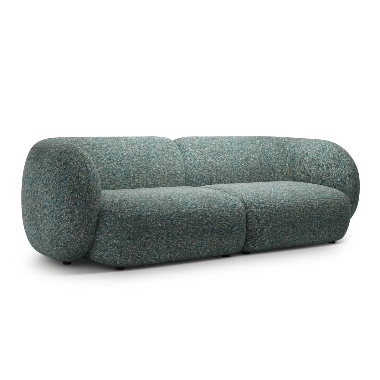 Kate 4-Sitzer Sofa mit Bezug aus Strukturierter Stoff (Puente 73) in Blaue melange, 243x99 cm – Bild 2