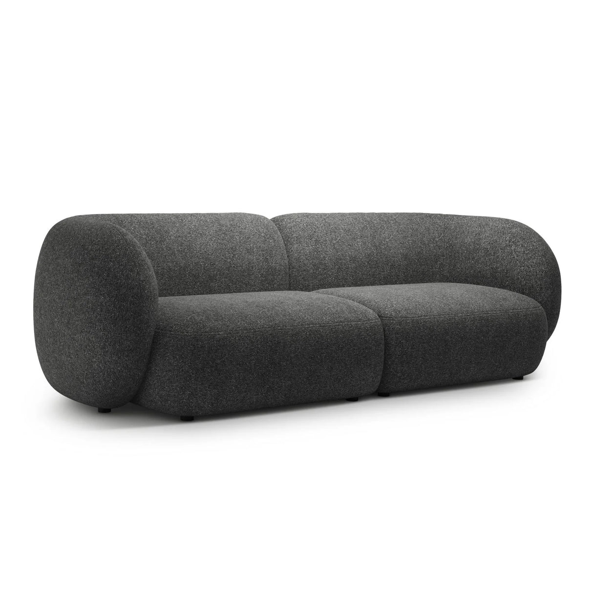 Kate 4-Sitzer Sofa mit Bezug aus Strukturierter Stoff (Puente 94) in Dunkelgrau melange, 243x99 cm – Bild 2