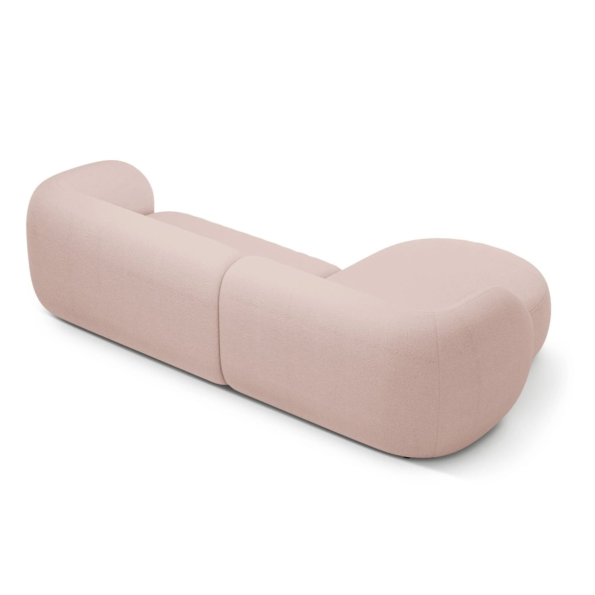 Kate Ecksofa Links mit Bezug aus Boucle (Baloo 2072) in Puderrosa, 285x176 cm – Bild 3