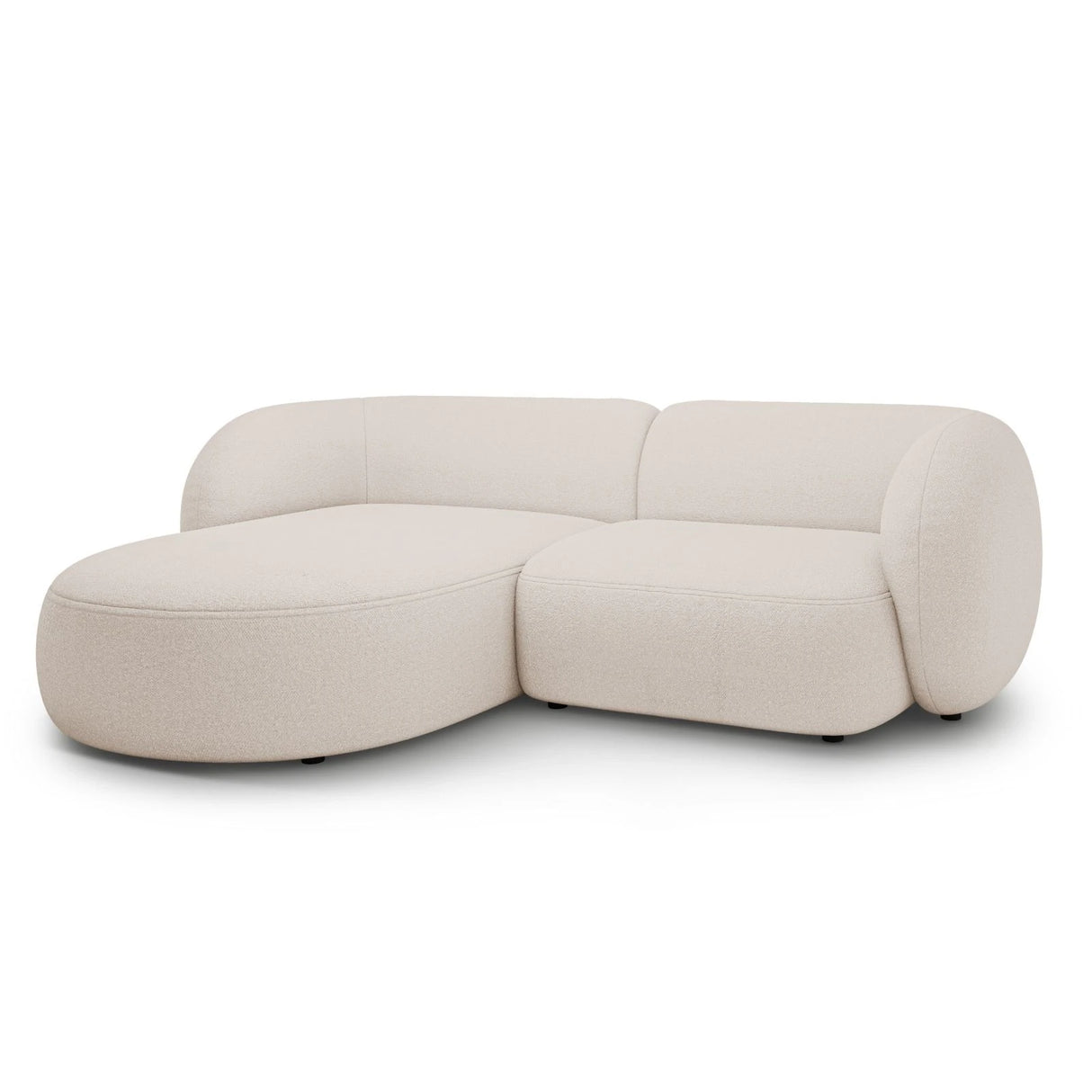 Kate Ecksofa Links mit Bezug aus Boucle (Baloo 2074) in Beige, 255x176 cm – Bild 2