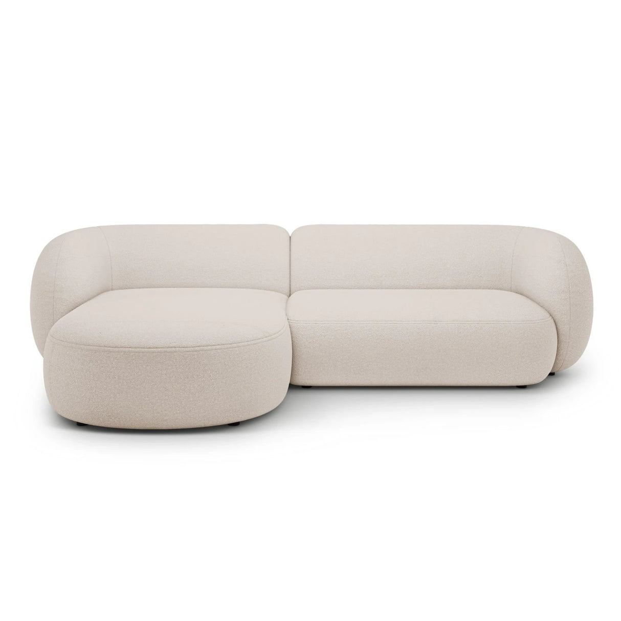 Kate Ecksofa Links mit Bezug aus Boucle (Baloo 2074) in Beige, 285x176 cm – Bild 1