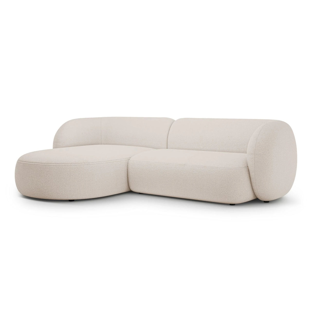 Kate Ecksofa Links mit Bezug aus Boucle (Baloo 2074) in Beige, 285x176 cm – Bild 2