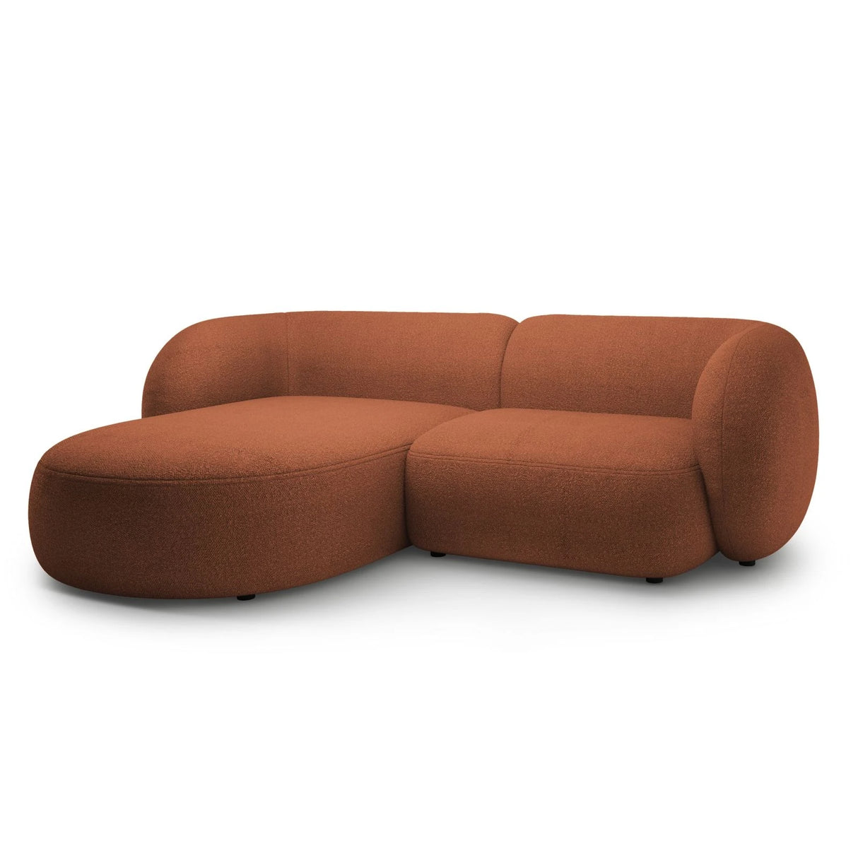Kate Ecksofa Links mit Bezug aus Boucle (Baloo 2078) in Terrakotta, 255x176 cm – Bild 2