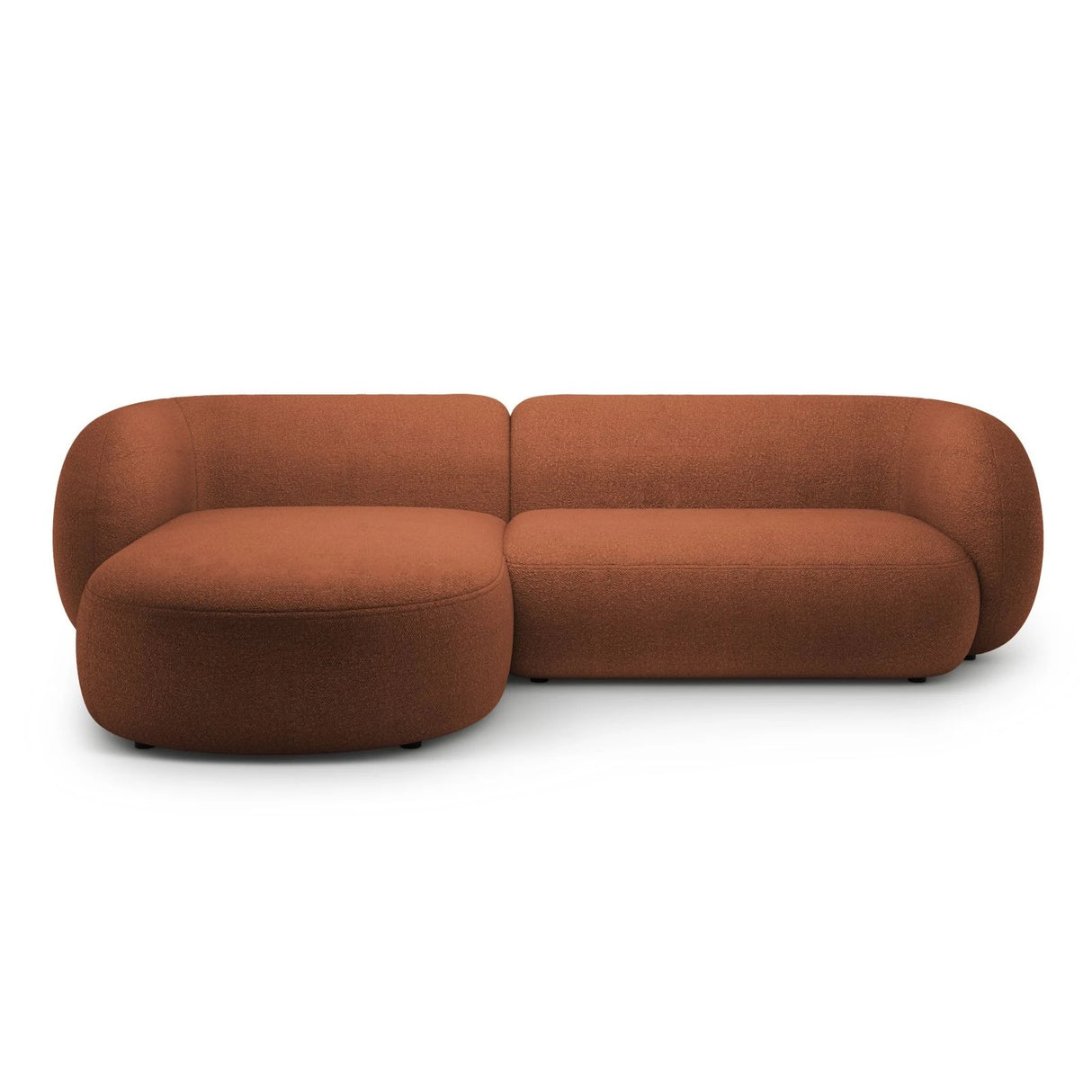 Kate Ecksofa Links mit Bezug aus Boucle (Baloo 2078) in Terrakotta, 285x176 cm – Bild 1