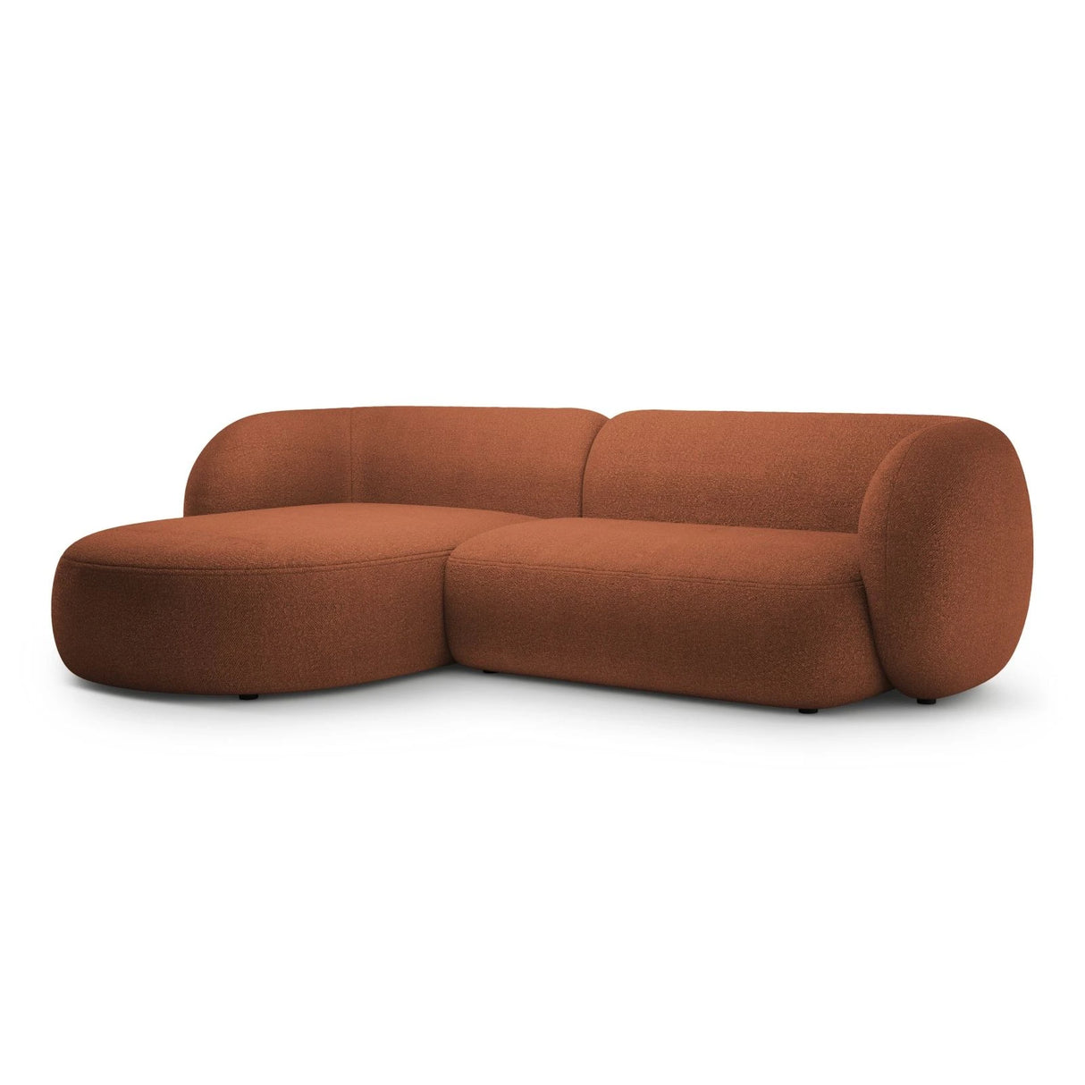 Kate Ecksofa Links mit Bezug aus Boucle (Baloo 2078) in Terrakotta, 285x176 cm – Bild 2
