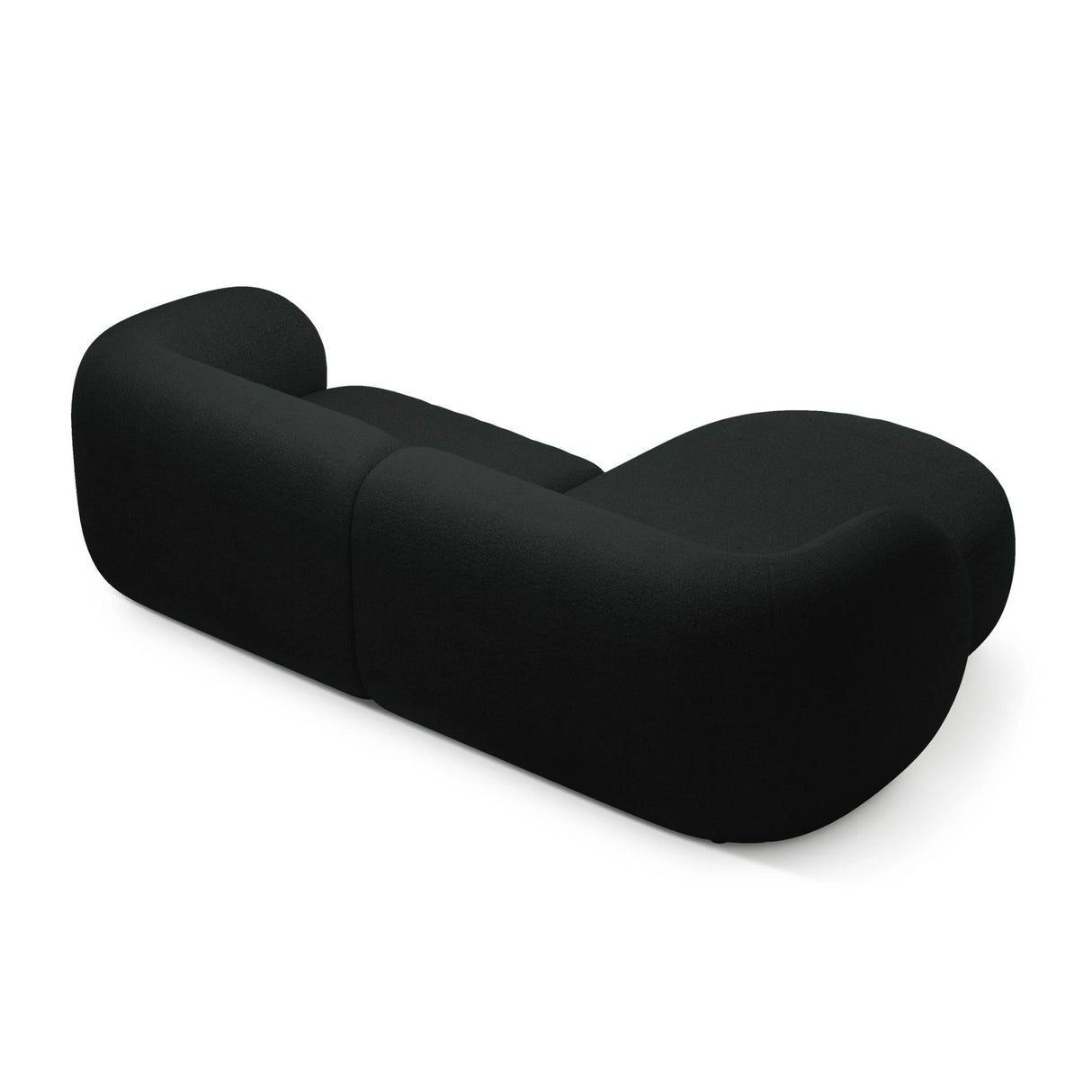 Kate Ecksofa Links mit Bezug aus Boucle (Baloo 2082) in Schwarz, 255x176 cm – Bild 3