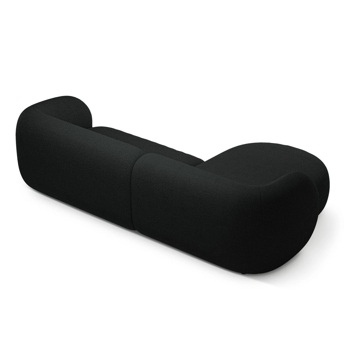 Kate Ecksofa Links mit Bezug aus Boucle (Baloo 2082) in Schwarz, 285x176 cm – Bild 3