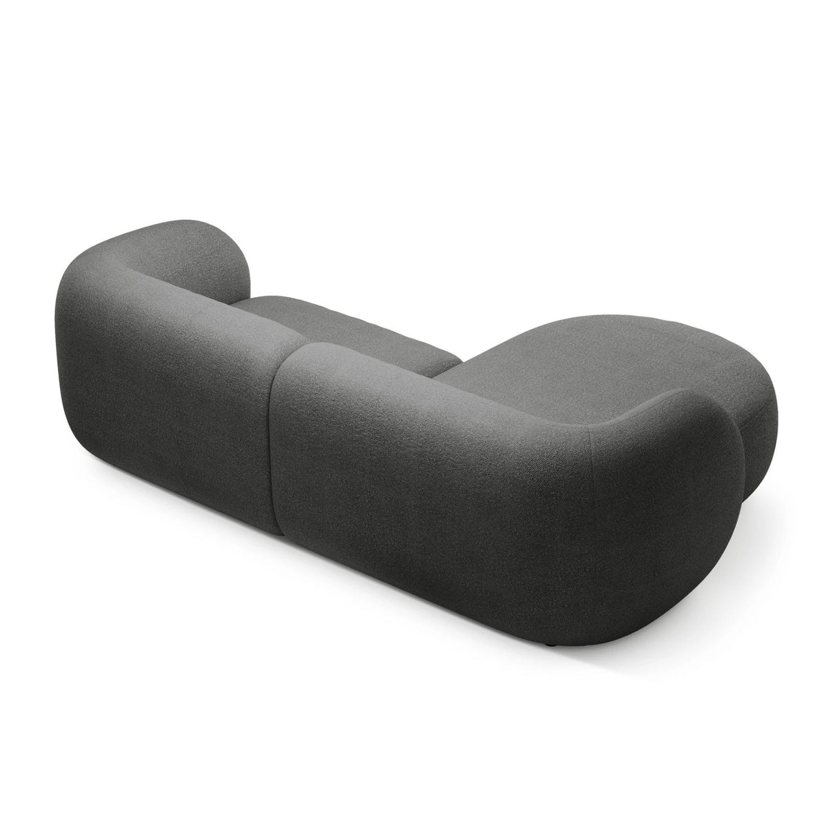 Kate Ecksofa Links mit Bezug aus Boucle (Baloo 2083) in Dunkelgrau, 255x176 cm – Bild 3