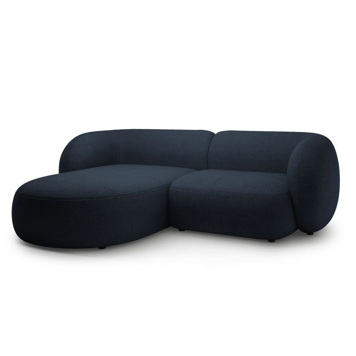Kate Ecksofa Links mit Bezug aus Boucle (Baloo 2088) in Dunkelblau, 255x176 cm – Bild 2