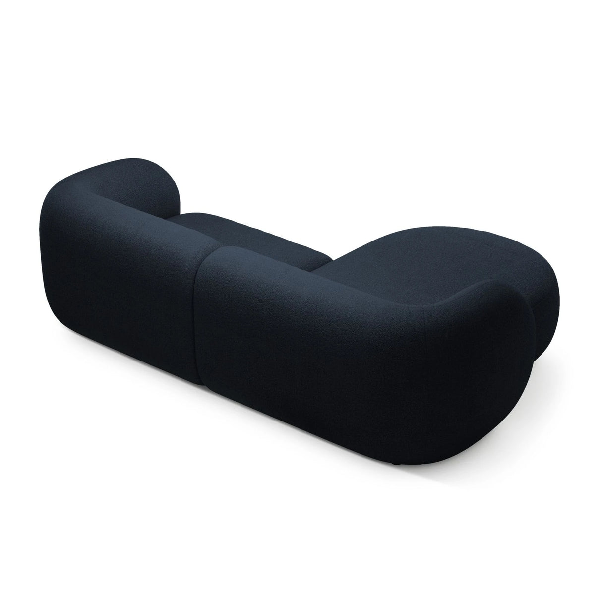 Kate Ecksofa Links mit Bezug aus Boucle (Baloo 2088) in Dunkelblau, 255x176 cm – Bild 3