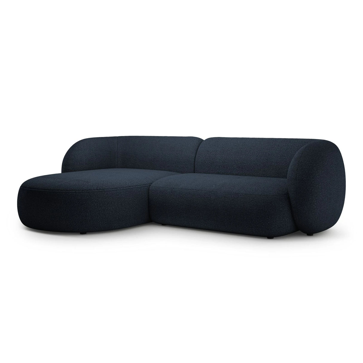 Kate Ecksofa Links mit Bezug aus Boucle (Baloo 2088) in Dunkelblau, 285x176 cm – Bild 2