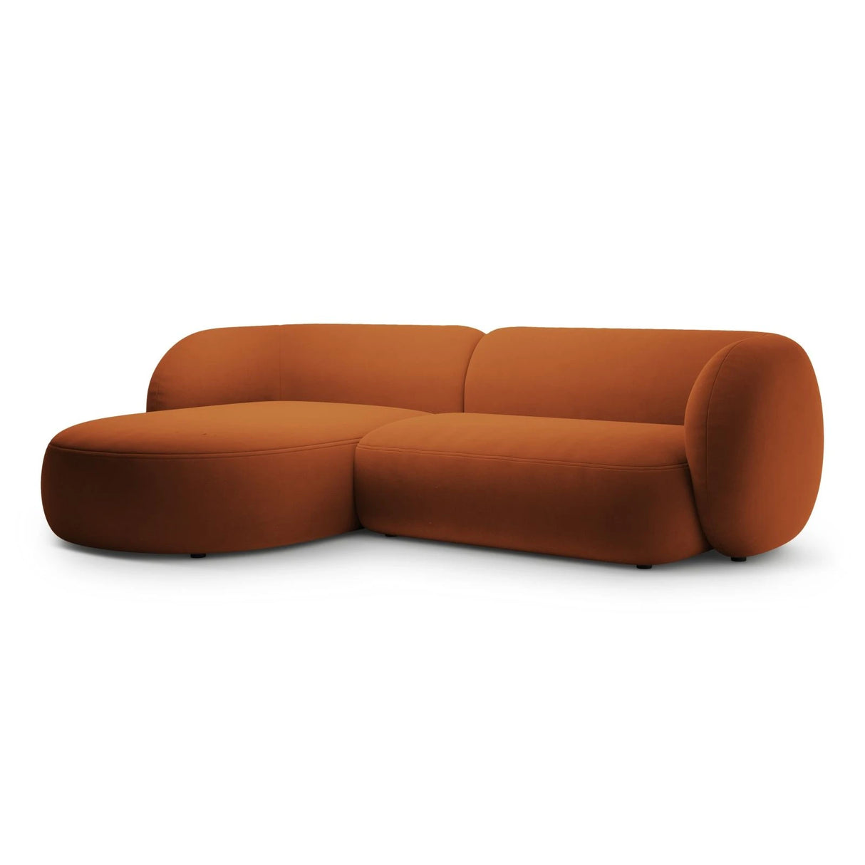 Kate Ecksofa Links mit Bezug aus Samt (Salvador 14) in Terrakotta, 285x176 cm – Bild 2