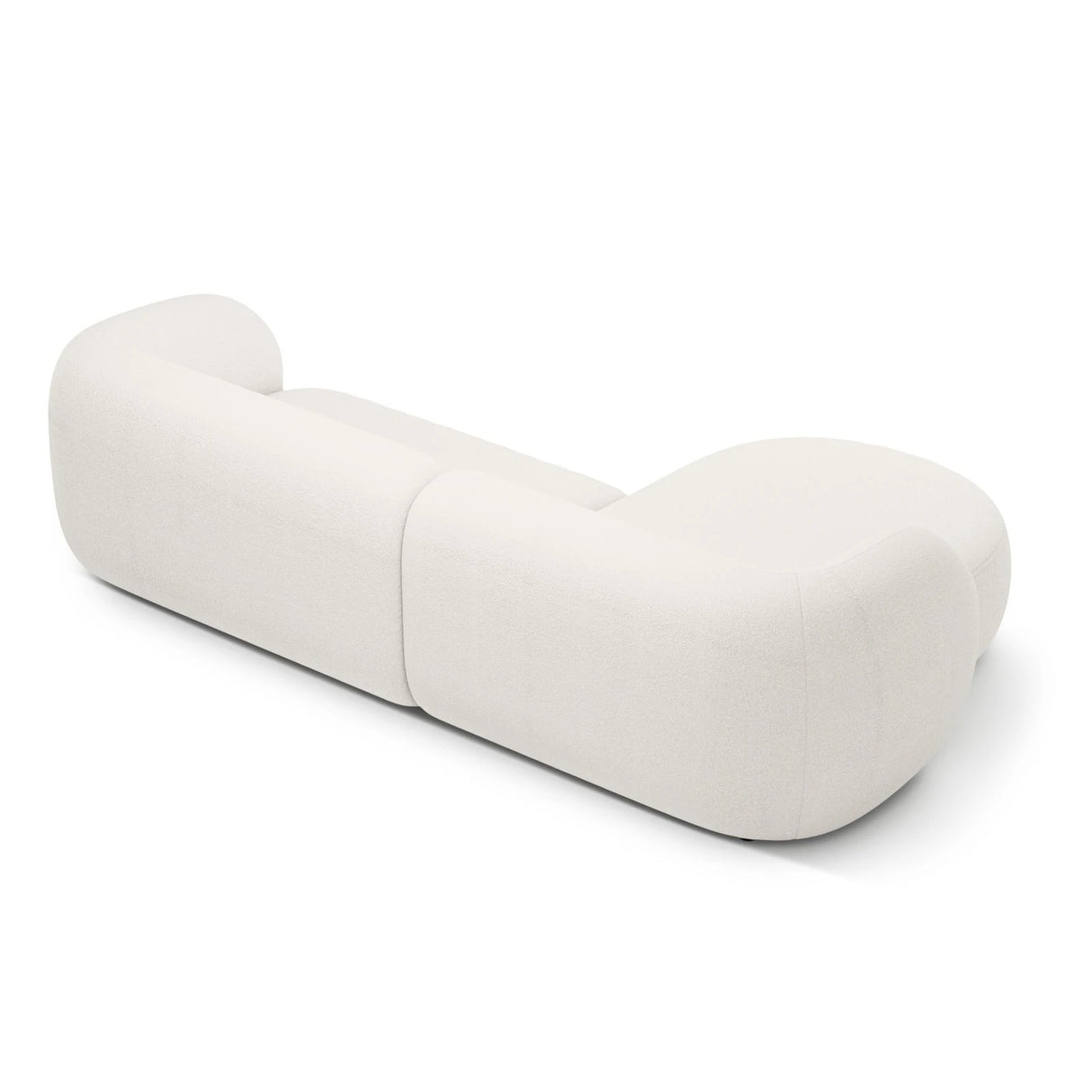 Kate Ecksofa Links mit Bezug aus Samt, Strukturstoff oder Boucle, 285x176 cm – Bild 3