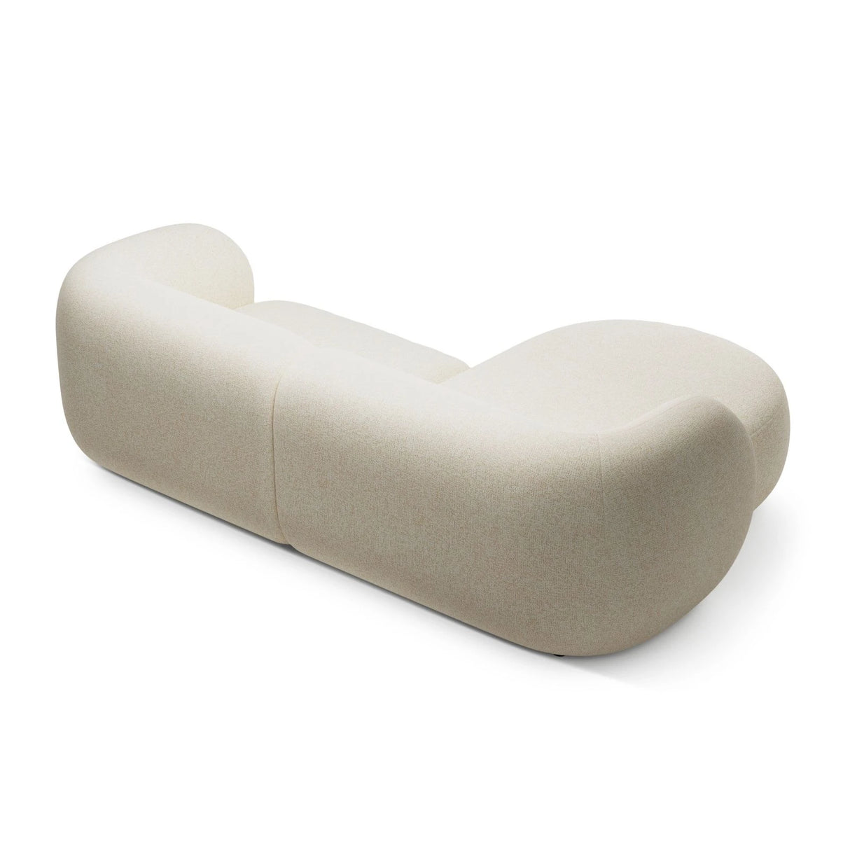 Kate Ecksofa Links mit Bezug aus Strukturierter Stoff (Puente 03) in Hellbeige melange, 255x176 cm – Bild 3