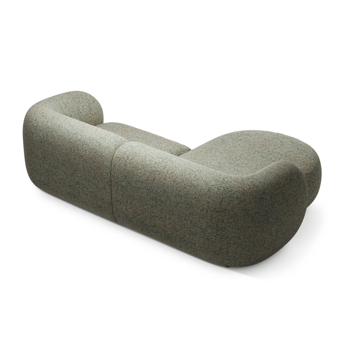 Kate Ecksofa Links mit Bezug aus Strukturierter Stoff (Puente 33) in Moss Green Melange, 255x176 cm – Bild 3