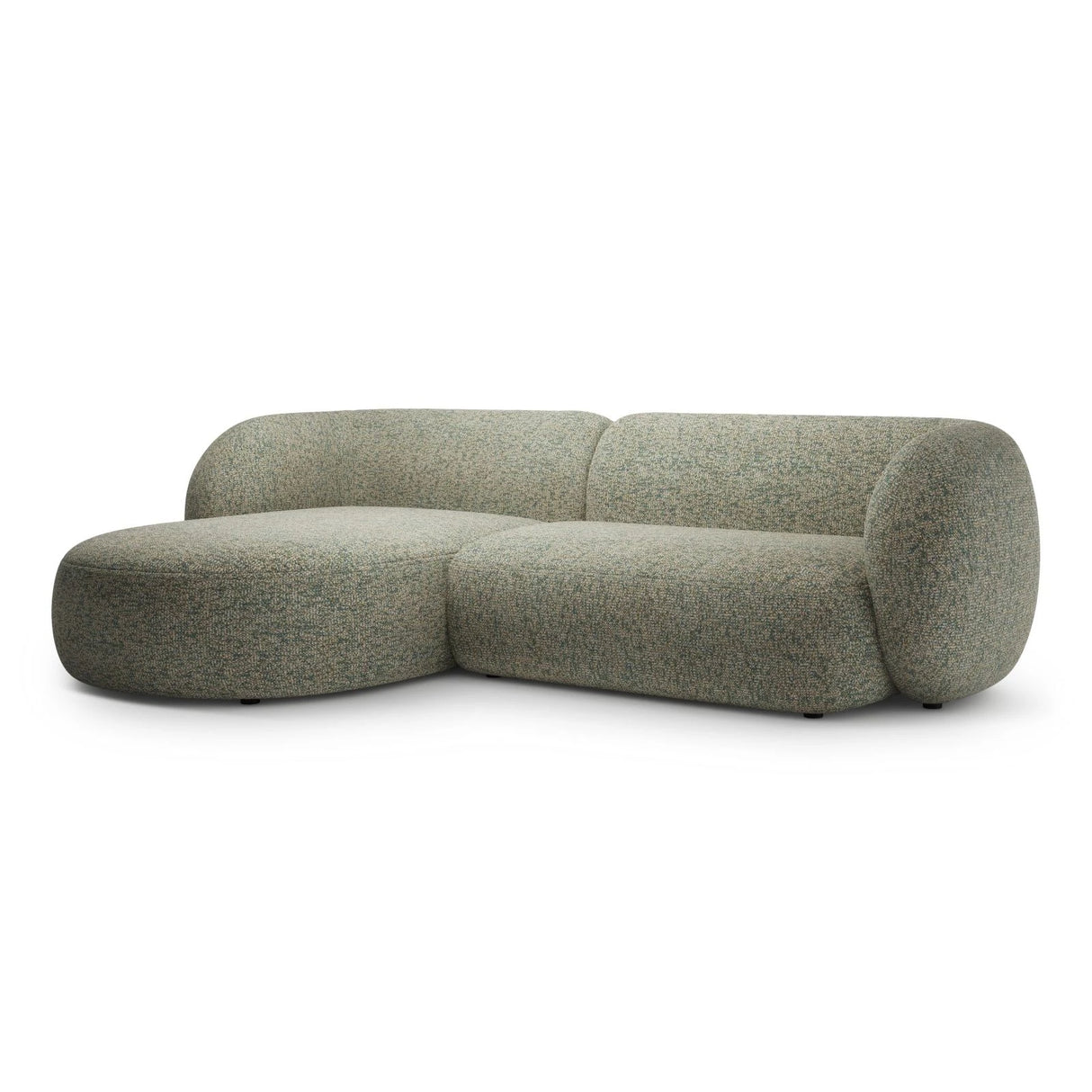 Kate Ecksofa Links mit Bezug aus Strukturierter Stoff (Puente 33) in Moss Green Melange, 285x176 cm – Bild 2