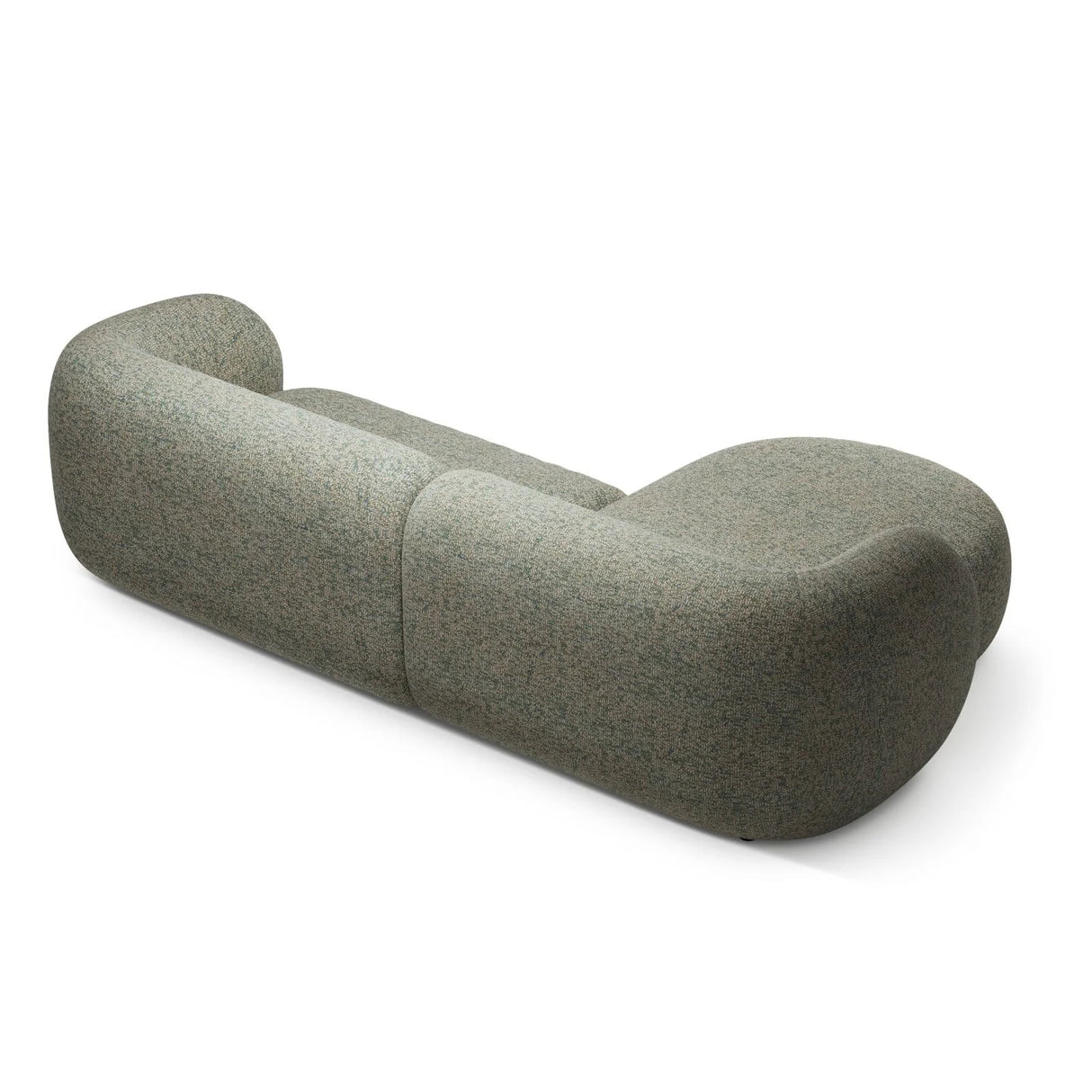 Kate Ecksofa Links mit Bezug aus Strukturierter Stoff (Puente 33) in Moss Green Melange, 285x176 cm – Bild 3