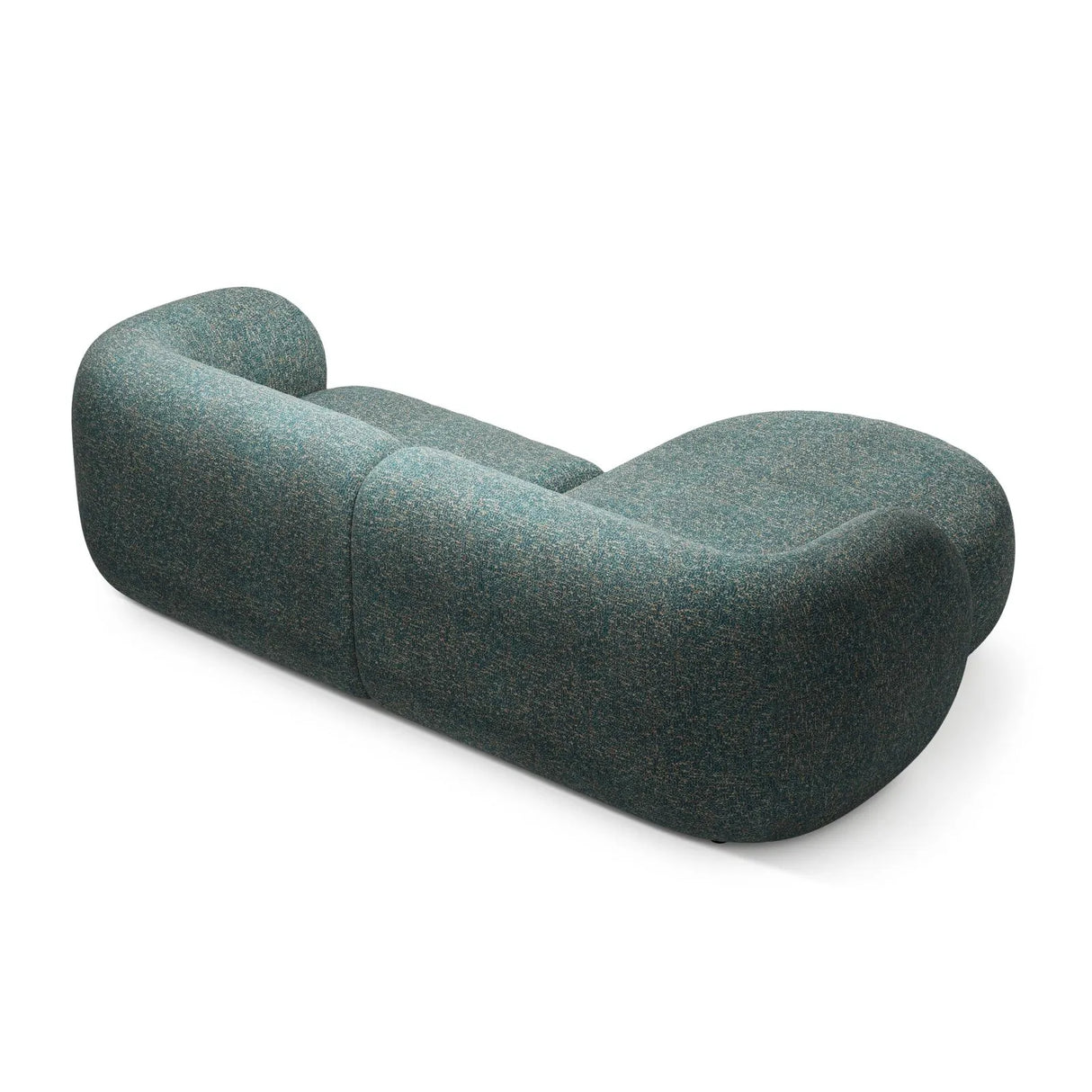 Kate Ecksofa Links mit Bezug aus Strukturierter Stoff (Puente 73) in Blaue melange, 255x176 cm – Bild 3