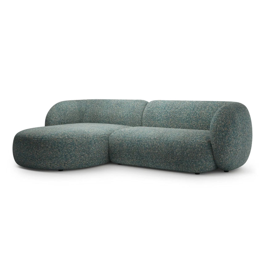 Kate Ecksofa Links mit Bezug aus Strukturierter Stoff (Puente 73) in Blaue melange, 285x176 cm – Bild 2