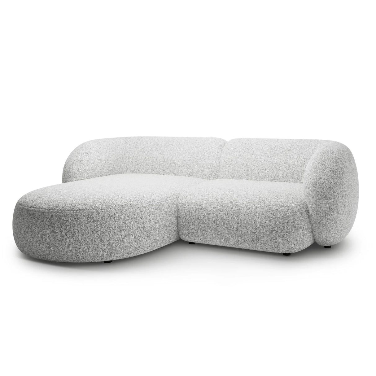 Kate Ecksofa Links mit Bezug aus Strukturierter Stoff (Puente 80) in Hellgrau melange, 255x176 cm – Bild 2