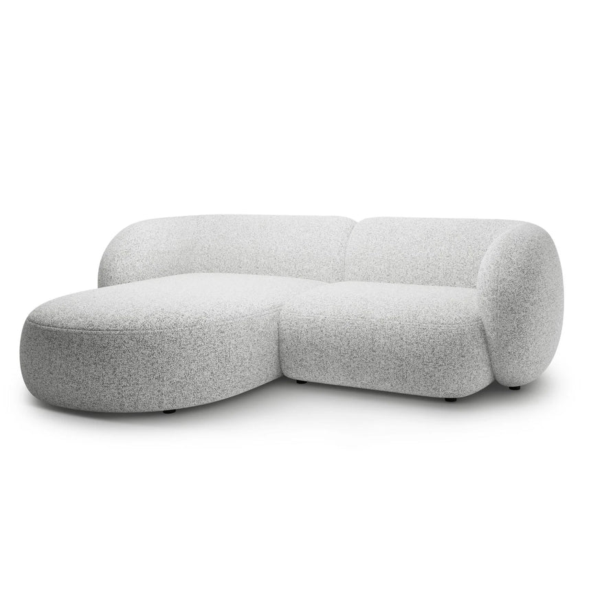 Kate Ecksofa Links mit Bezug aus Strukturierter Stoff (Puente 80) in Hellgrau melange, 255x176 cm – Bild 2