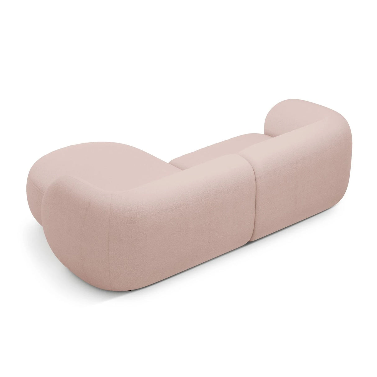 Kate Ecksofa Rechts mit Bezug aus Boucle (Baloo 2072) in Puderrosa, 255x176 cm – Bild 3