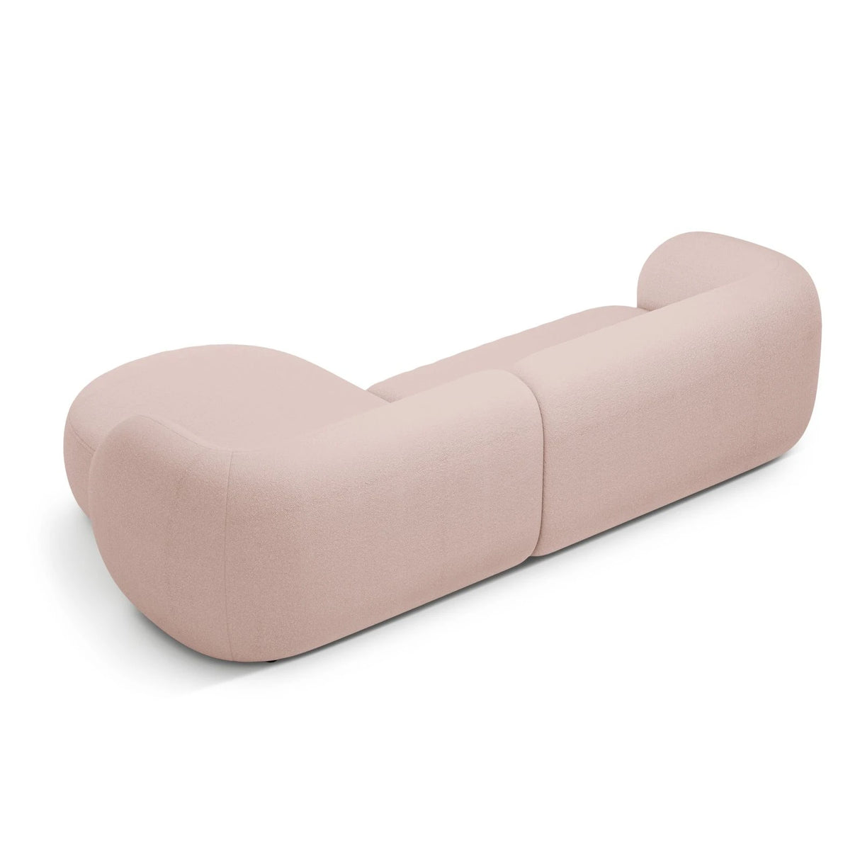 Kate Ecksofa Rechts mit Bezug aus Boucle (Baloo 2072) in Puderrosa, 285x176 cm – Bild 3