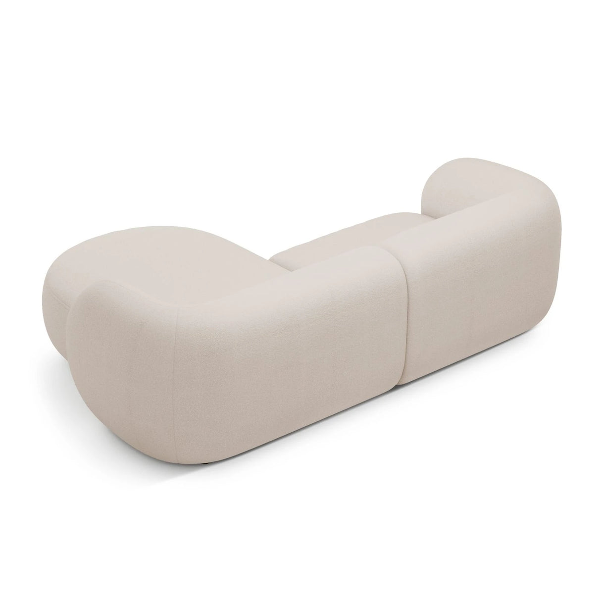 Kate Ecksofa Rechts mit Bezug aus Boucle (Baloo 2074) in Beige, 255x176 cm – Bild 3
