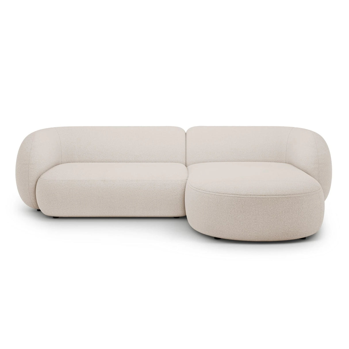Kate Ecksofa Rechts mit Bezug aus Boucle (Baloo 2074) in Beige, 285x176 cm – Bild 1