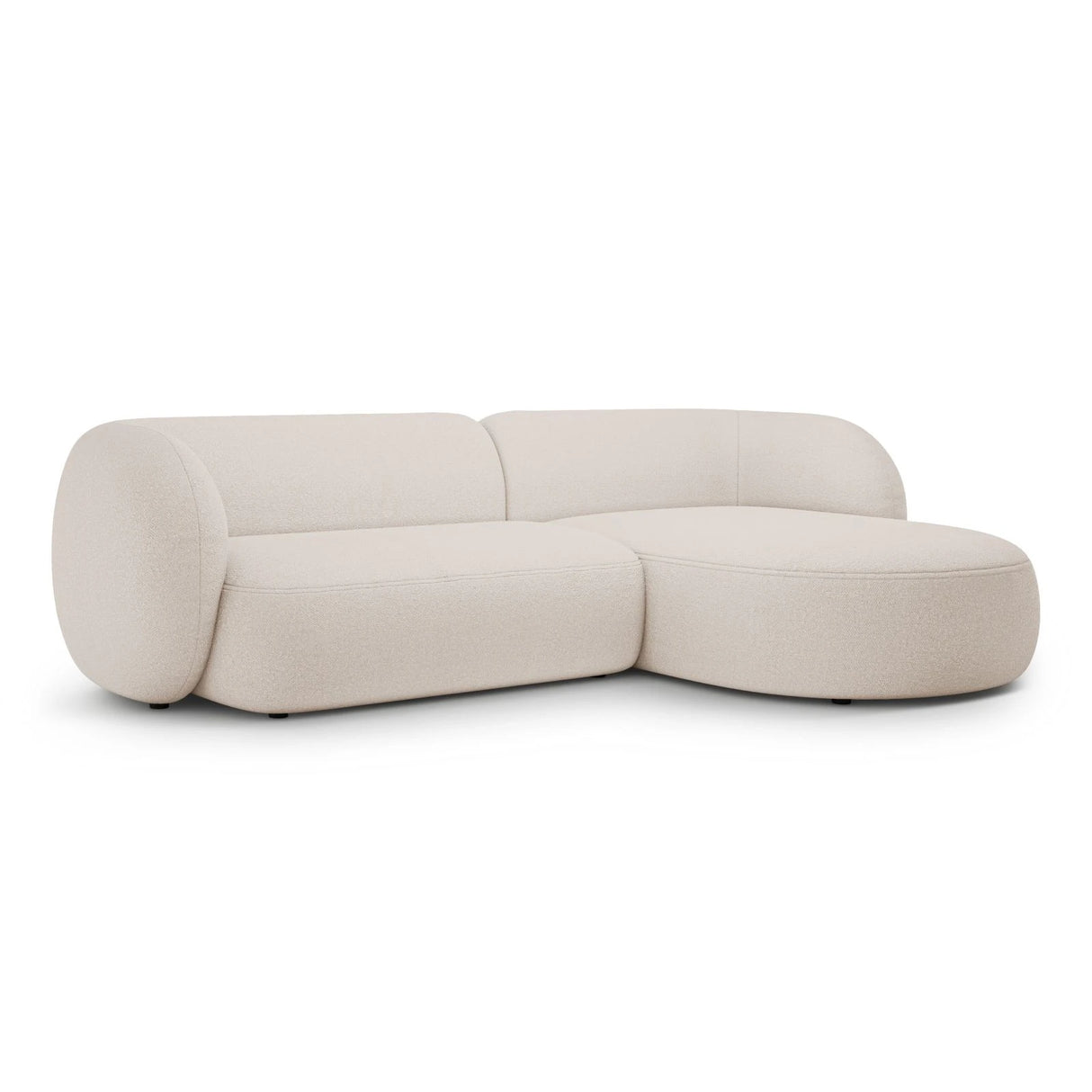 Kate Ecksofa Rechts mit Bezug aus Boucle (Baloo 2074) in Beige, 285x176 cm – Bild 2